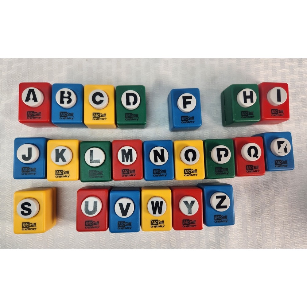 McGill Punch Kits Alphabet 23 Letters Kit Craft Scrapbooking Paper Punch School